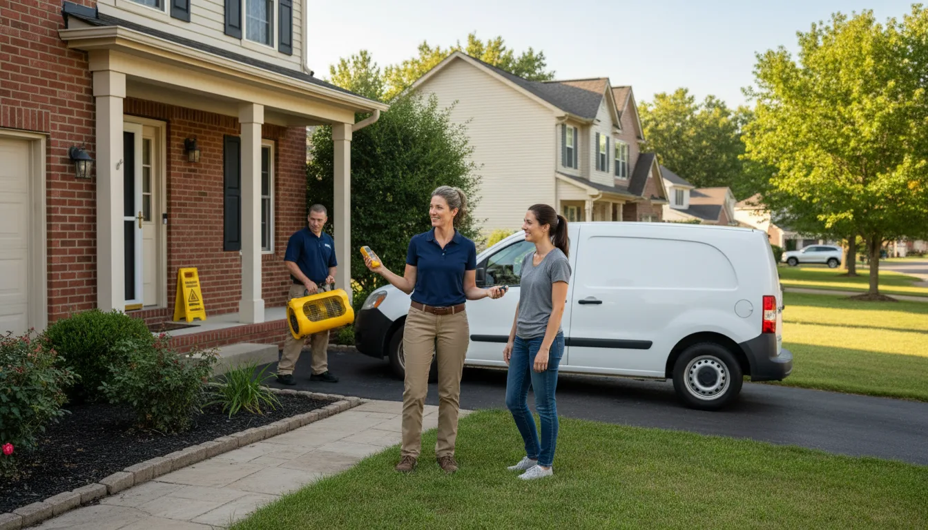 Residential water damage restoration in Silvis, IL
